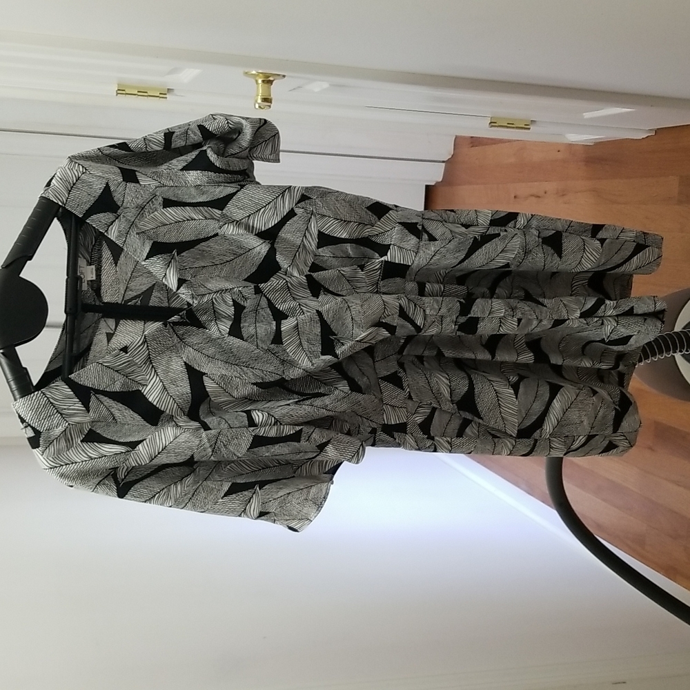 Black and white leaf romper